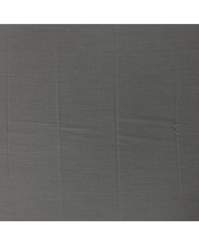Charcoal Grey Super 200’s Merino Wool & Silk Suiting Fabric, 150 cm Width, 3.75 Mtrs Piece, Loro Piana Premium Cloth, Made In Italy-D26795