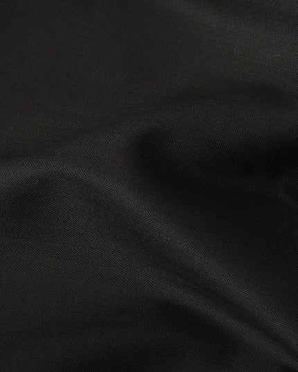 Loro Piana Super 200 Black Suiting Fabric 150cm