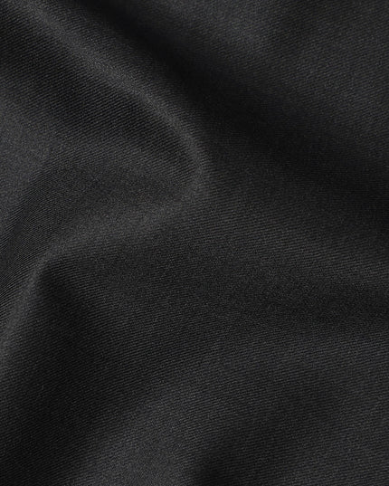 Dark Charcoal Super 170’s Wool & Silk Suiting Fabric, 150 cm Width, 3.75 Mtrs Piece, Loro Piana Premium Cloth, Made In Italy-D26806