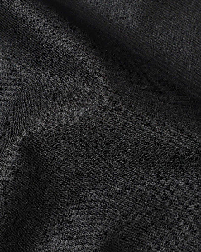 Dark Charcoal Super 170’s Wool & Silk Suiting Fabric, 150 cm Width, 3.75 Mtrs Piece, Loro Piana Premium Cloth, Made In Italy-D26806