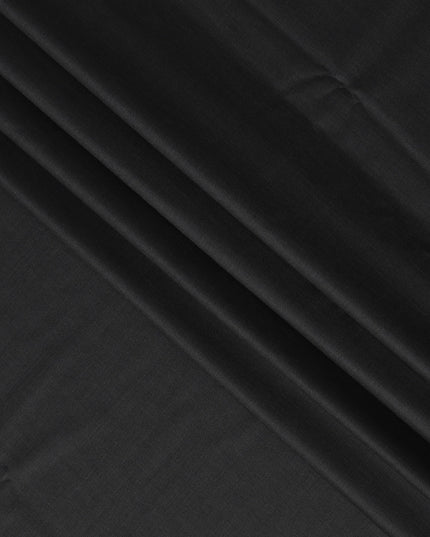 Dark Charcoal Super 170’s Wool & Silk Suiting Fabric, 150 cm Width, 3.75 Mtrs Piece, Loro Piana Premium Cloth, Made In Italy-D26806