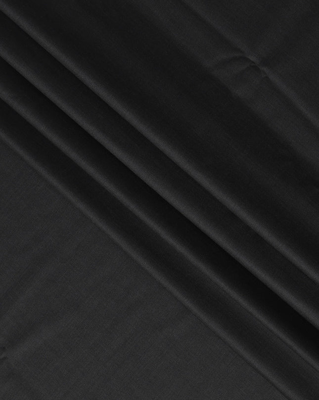 Dark Charcoal Super 170’s Wool & Silk Suiting Fabric, 150 cm Width, 3.75 Mtrs Piece, Loro Piana Premium Cloth, Made In Italy-D26806