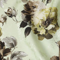 Pale Sage Green Floral Silk Satin Fabric 110cm
