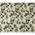 Pale Sage Green Floral Silk Satin Fabric 110cm
