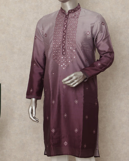 Purple Silk Men's Kurta Pajama - D29310