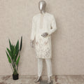 White Silk Men's Kurta Pajama - D29311