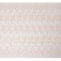 Peach Floral Sequin & Thread Embroidered Nylon Tulle Fabric, 140 cm Width, Made in China-D26632