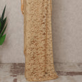 Golden Beige Premium French 2-Tone Chantilly Lace Saree – 5.5 Meters Length, 110 Cms Width, Crafted in France-D26092