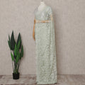 Mint Green French Chantilly Lace Saree