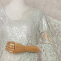Mint Green French Chantilly Lace Saree