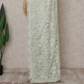 Mint Green French Chantilly Lace Saree