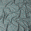 Teal Green Floral Printed Cotton Lawn Fabric Soft Lightweight Dressmaking Sewing Material 4.0 Meters Length 110 Cms Width India-D27637