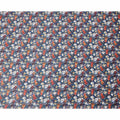 Navy Blue Multicolor Floral Print Pure Cotton Satin Fabric, 140 Cms Width, Made in India-D26030