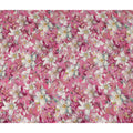 Rose Magenta Pink Floral Synthetic Crepe Fabric 110cm