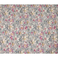 Soft Dove Grey Floral Synthetic Crepe Fabric 110cm