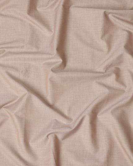 Beige Solid Plain Premium Italian Blended Cotton Shirting Fabric Soft Breathable Smooth Lightweight Luxury Shirt Tailoring Material 150 Cms Width Italy Origin-D28497 - Regal Fabrics