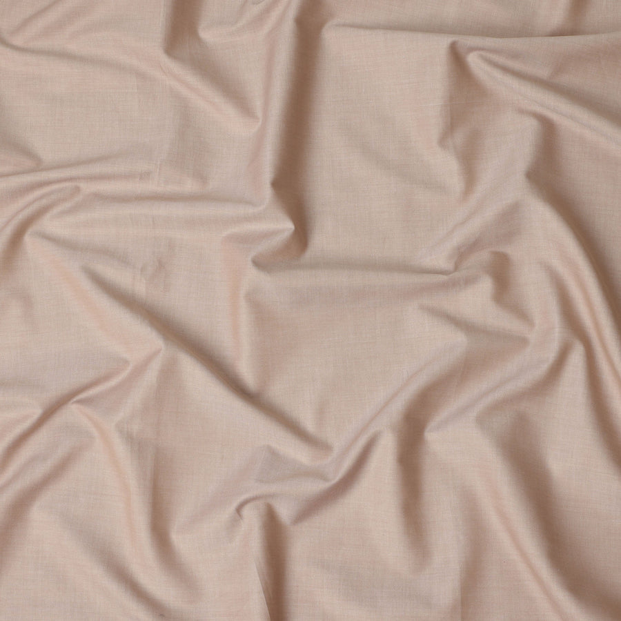 Beige Solid Plain Premium Italian Blended Cotton Shirting Fabric Soft Breathable Smooth Lightweight Luxury Shirt Tailoring Material 150 Cms Width Italy Origin-D28497 - Regal Fabrics
