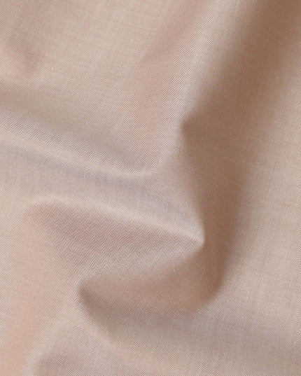 Beige Solid Plain Premium Italian Blended Cotton Shirting Fabric Soft Breathable Smooth Lightweight Luxury Shirt Tailoring Material 150 Cms Width Italy Origin-D28497 - Regal Fabrics