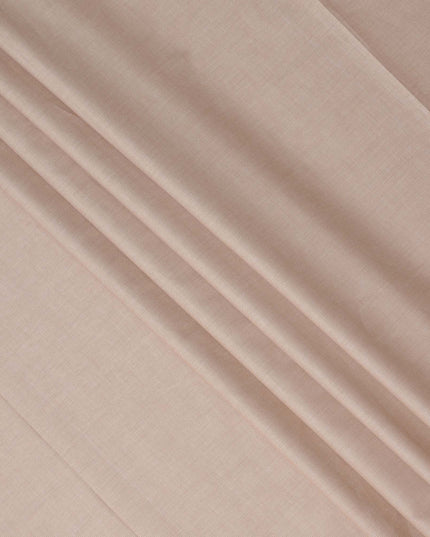 Beige Solid Plain Premium Italian Blended Cotton Shirting Fabric Soft Breathable Smooth Lightweight Luxury Shirt Tailoring Material 150 Cms Width Italy Origin-D28497 - Regal Fabrics