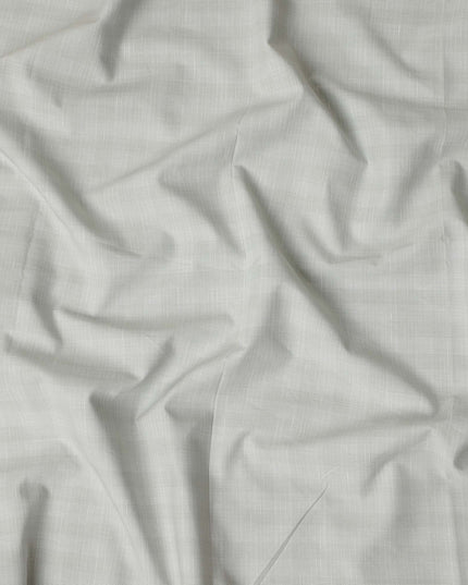 Light Grey Solid Plain Premium Italian Blended Cotton Shirting Fabric Smooth Soft Lightweight Breathable Luxury Shirt Tailoring Material 150 Cms Width Italy Origin-D28501