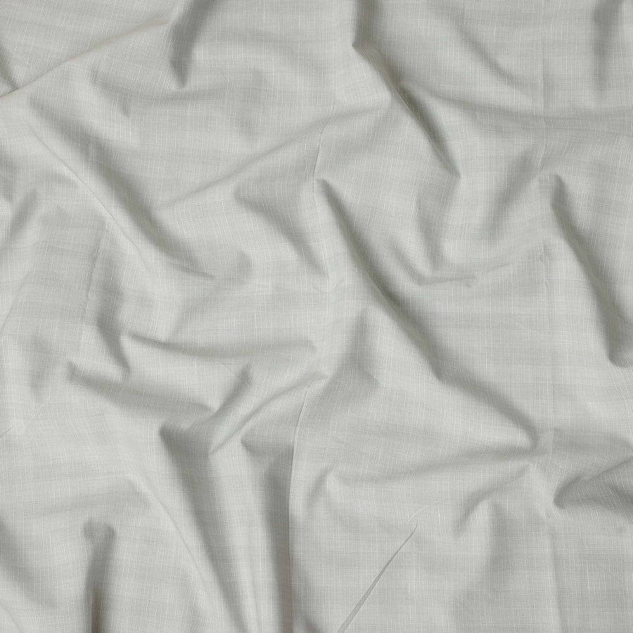 Light Grey Solid Plain Premium Italian Blended Cotton Shirting Fabric Smooth Soft Lightweight Breathable Luxury Shirt Tailoring Material 150 Cms Width Italy Origin-D28501