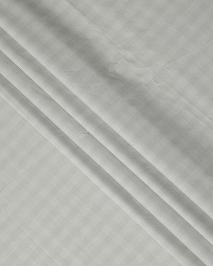 Light Grey Solid Plain Premium Italian Blended Cotton Shirting Fabric Smooth Soft Lightweight Breathable Luxury Shirt Tailoring Material 150 Cms Width Italy Origin-D28501
