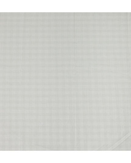 Light Grey Solid Plain Premium Italian Blended Cotton Shirting Fabric Smooth Soft Lightweight Breathable Luxury Shirt Tailoring Material 150 Cms Width Italy Origin-D28501