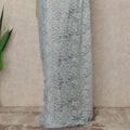 Ice Blue Premium French Metallic Chantilly Saree Lace Fabric 5.5 Meters Length 110 Cms Width Imported From France Elegant Designer Lace Blouse Not Included-D27360