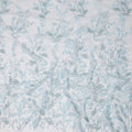 Light Blue Floral Embroidered Nylon Tulle Fabric with Sequins, 140 cm Width, Made in Taiwan-D26626