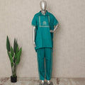 Teal Green Embroidered Co Ord Set Party Wear