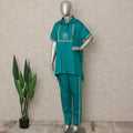 Teal Green Embroidered Co Ord Set Party Wear