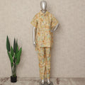Pastel Yellow Floral Co Ord Set Party Wear