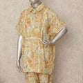 Pastel Yellow Floral Co Ord Set Party Wear