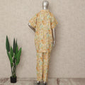 Pastel Yellow Floral Co Ord Set Party Wear