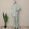 Sage Green Leaf Co Ord Set Women Party Wear