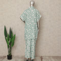 Sage Green Leaf Co Ord Set Women Party Wear