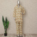 Beige Floral Co Ord Set Party Wear Women