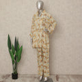 Beige Floral Co Ord Set Party Wear Women