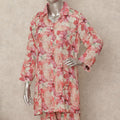 Pink Floral Co Ord Set Party Wear Women