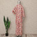 Pink Floral Co Ord Set Party Wear Women