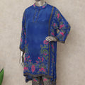 Royal Blue Paisley Co Ord Set Party Wear
