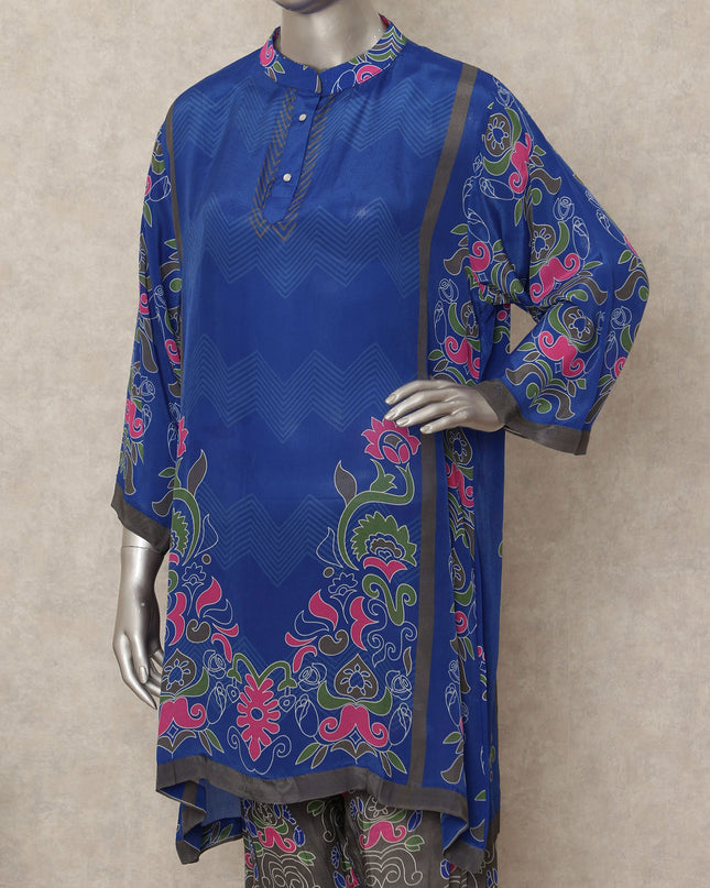 Royal Blue Paisley Co Ord Set Party Wear