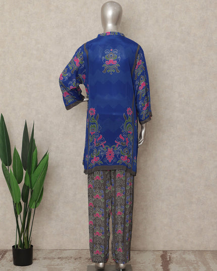 Royal Blue Paisley Co Ord Set Party Wear