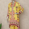Bright Yellow Floral Border Co Ord Set Women