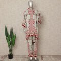 Ivory Pink Bouquet Co Ord Set Party Wear