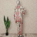 Ivory Pink Bouquet Co Ord Set Party Wear