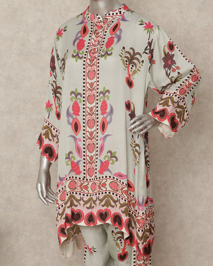 Ivory Pink Bouquet Co Ord Set Party Wear