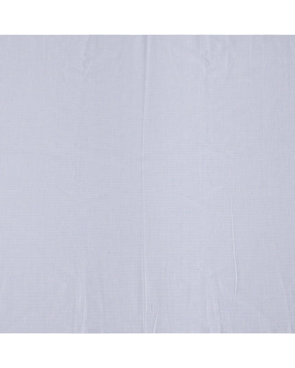 Light Blue and White Stripe Cotton Linen Shirting Fabric, 150 Cms Width, Made in India-D26148