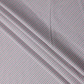 Grey and White Striped Cotton Shirting Fabric, 150 Cms Width, Made in India-D26147