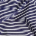Navy Blue and White Striped Cotton Shirting Fabric, 150 Cms Width, Made in India-D26149